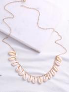 Romwe Gold Chain Shell Detail Waist Chain