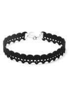 Romwe Black Skull Hollow Out Choker Necklace
