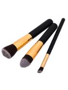 Romwe Two Tone Professional Makeup Brush Set 3pcs