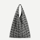 Romwe Plaid Tweed Tote Bag