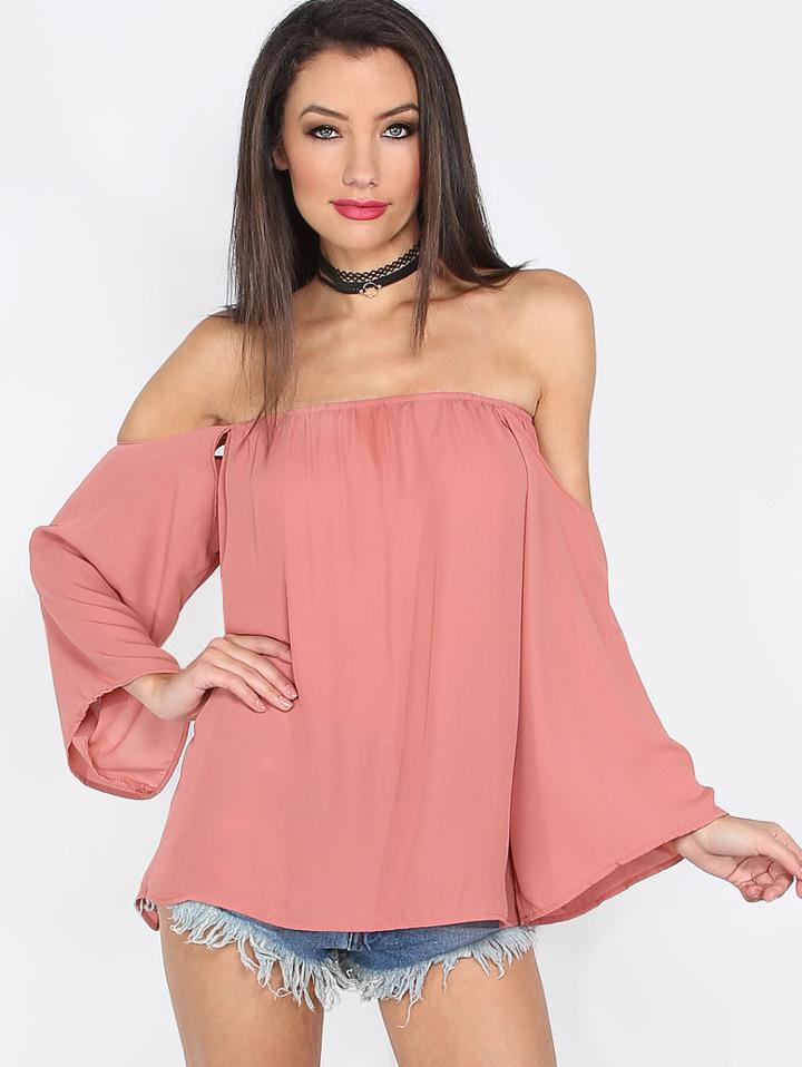 Romwe Off Shoulder Blouse