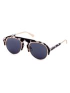 Romwe Black And White Double Bridge Sunglasses