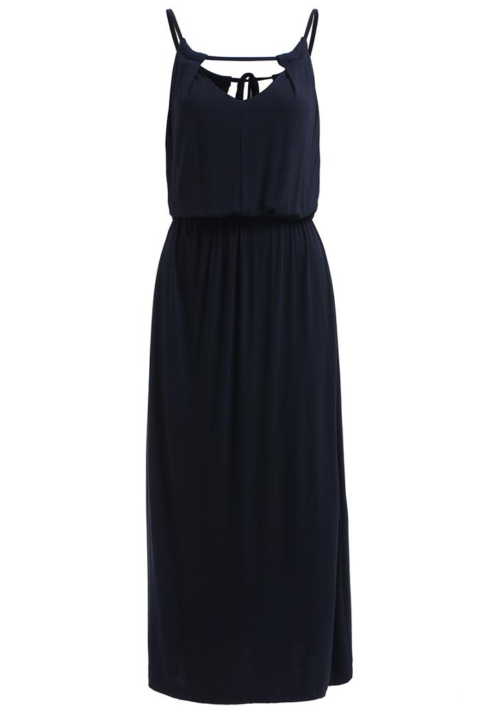Romwe Spaghetti Strap Lace Up Hollow Dress