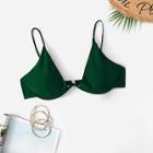 Romwe Underwired Spaghetti Strap Bikini Top