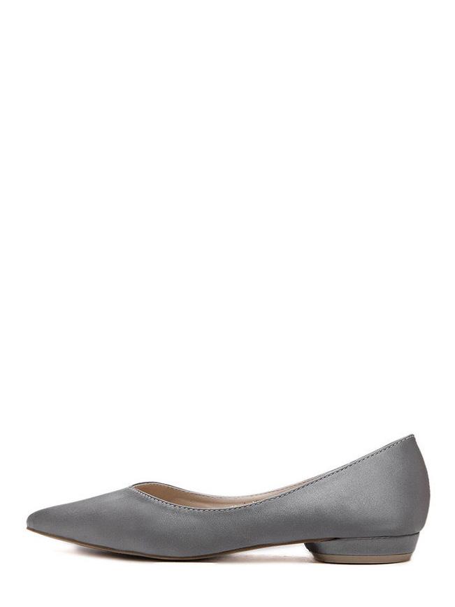 Romwe Grey Star Style Pointed Toe Flats