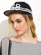 Romwe Black Numbers Patch Baseball Hat