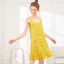 Romwe Smile & Letter Print Ruffle Hem Cami Dress