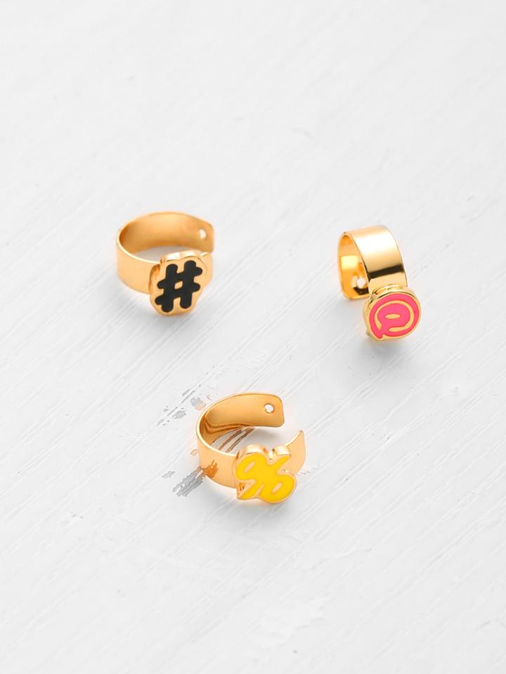 Romwe Multi Shaped Cute Ear Cuff Set 3pcs