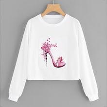 Romwe High Heel Pattern Sweatshirt