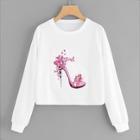 Romwe High Heel Pattern Sweatshirt