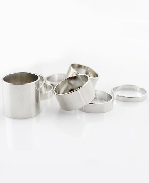 Romwe Romwe Slick Multipack Silver Rings