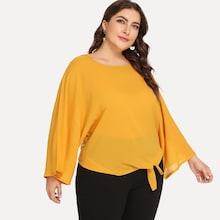 Romwe Plus Batwing Sleeve Blouse