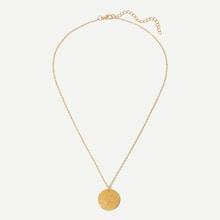 Romwe Virgo Engraved Round Pendant Necklace 1pc
