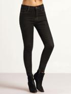 Romwe Women Skinny Denim Black Pant