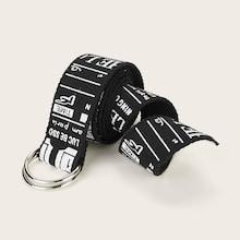Romwe Guys Letter Pattern Belt