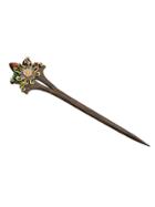 Romwe Colorful Wood With Colorful Rhinestone Flower Hair Sticks