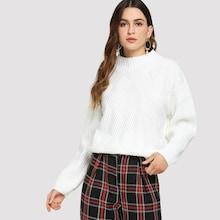 Romwe Geo Front Rib -knit Sweater