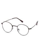 Romwe Bronze Round Frame Clear Lens Glasses