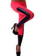 Romwe Color-block Slim Leggings