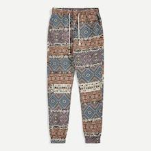 Romwe Guys Tribal Print Harem Pants