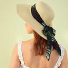 Romwe Tropical Bow Knot Floppy Hat