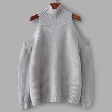 Romwe Open-shoulder Solid Jumper