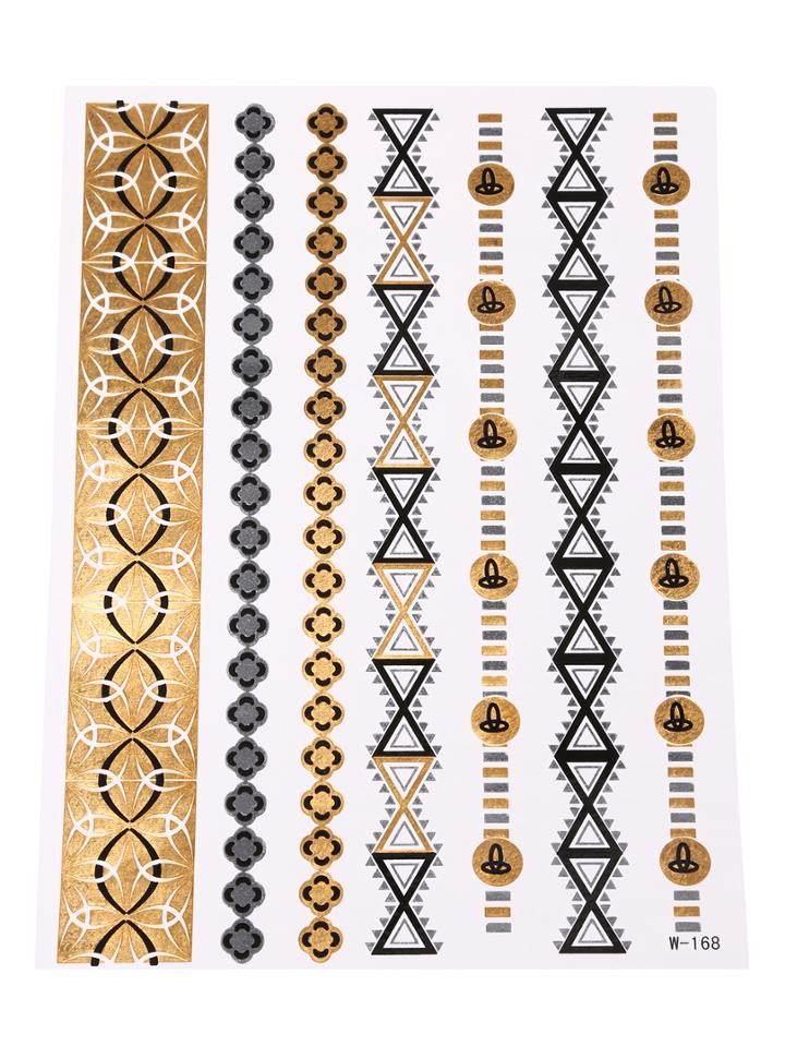 Romwe Geometric Pattern Bracelet Tattoo