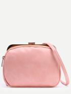 Romwe Pink Layered Clip Frame Crossbody Bag