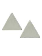 Romwe Silver Small Triangle Stud Earrings