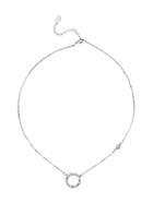 Romwe Silver Plated Diamond Chain Necklace