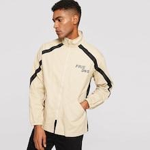 Romwe Guys Zip Up Contrast Panel Jacket