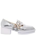 Romwe Hollow Silvery Pointed Shoes