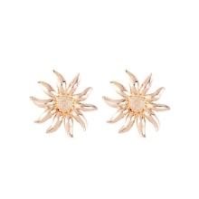 Romwe Metal Sun Shaped Stud Earrings