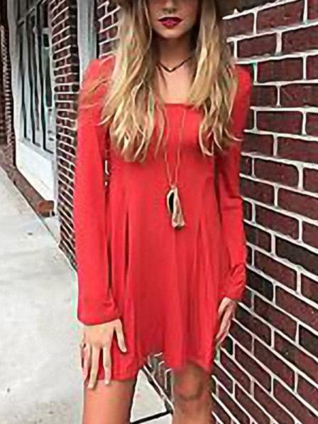 Romwe Bell Sleeve Cut Out Shift Dress