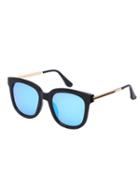 Romwe Retro Blue Lenses Oversized Square Sunglasses