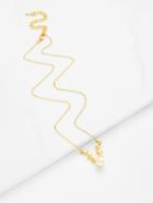 Romwe Christmas Antlers & Faux Pearl Pendant Chain Necklace