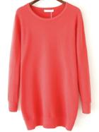 Romwe Women Long Sleeve Melon Sweater