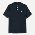 Romwe Guys Crown Embroidered Polo Shirt