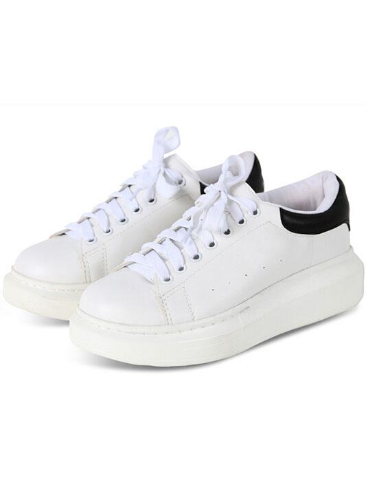 Romwe White Thick-soled Casual Flats