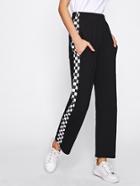 Romwe Side Checked Pants