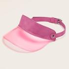 Romwe Buckle Detail Transparent Brim Visor