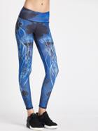 Romwe Active Deep Sea Jellyfish Print Gym Leggings
