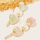 Romwe Heart Shaped Hair Clip 1pair