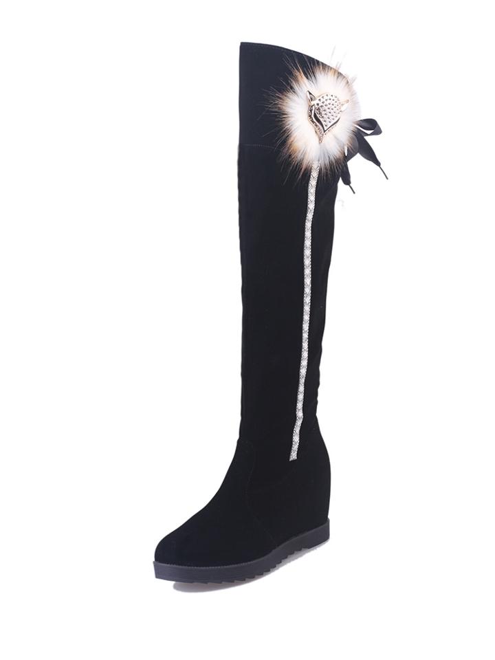 Romwe Metal Fox Detail Lace Up Boots