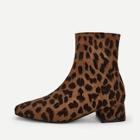 Romwe Leopard Print Boots