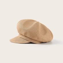 Romwe Solid Beret Hat