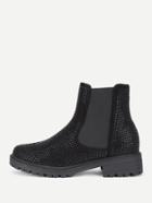 Romwe Studded Detail Chelsea Boots