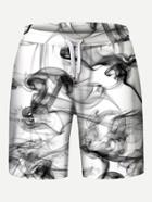 Romwe Smoker Print Drawstring Shorts