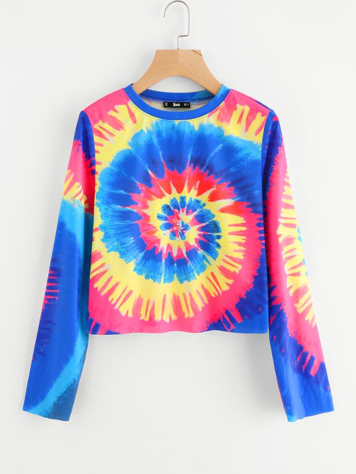 Romwe Spiral Tie Dye Tee