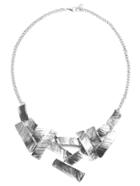 Romwe Antique Silver Minimalist Chain Necklace